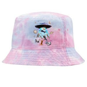 Aliens Abducting Cats Cat Kittens Ufo Saucer Cat Lover Tie-Dyed Bucket Hat