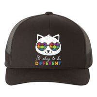 Autism Awareness Cat Warrior It's Ok To Be Different Yupoong Adult 5-Panel Trucker Hat