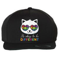 Autism Awareness Cat Warrior It's Ok To Be Different k.i.d.s Wool Snapback Cap