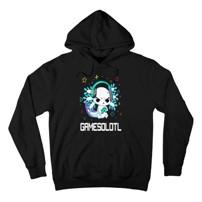 Axolotl Anime Cute Axolotl Video Gamer Hoodie