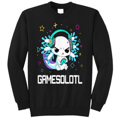 Axolotl Anime Cute Axolotl Video Gamer Sweatshirt