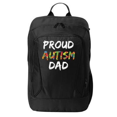 Autism Awareness Clothes Proud Autism Dad Gift City Backpack