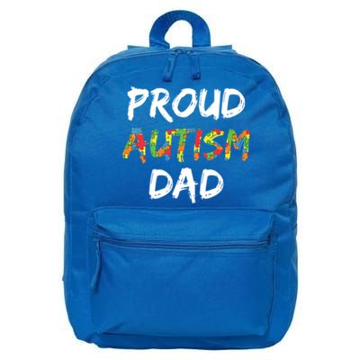 Autism Awareness Clothes Proud Autism Dad Gift 16 in Basic Backpack