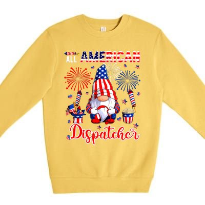 All American Costume Dispatcher 4th Of July Job Team Premium Crewneck Sweatshirt