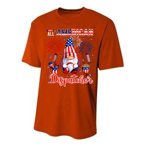 All American Costume Dispatcher 4th Of July Job Team Performance Sprint T-Shirt