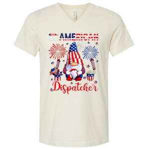 All American Costume Dispatcher 4th Of July Job Team V-Neck T-Shirt