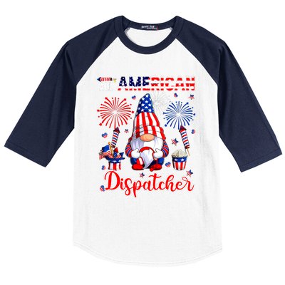 All American Costume Dispatcher 4th Of July Job Team Baseball Sleeve Shirt