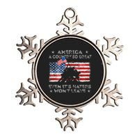 America A Country So Great Even Its Haters Wont Leave Metallic Star Ornament