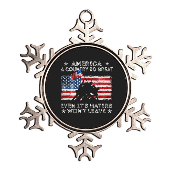 America A Country So Great Even Its Haters Wont Leave Metallic Star Ornament