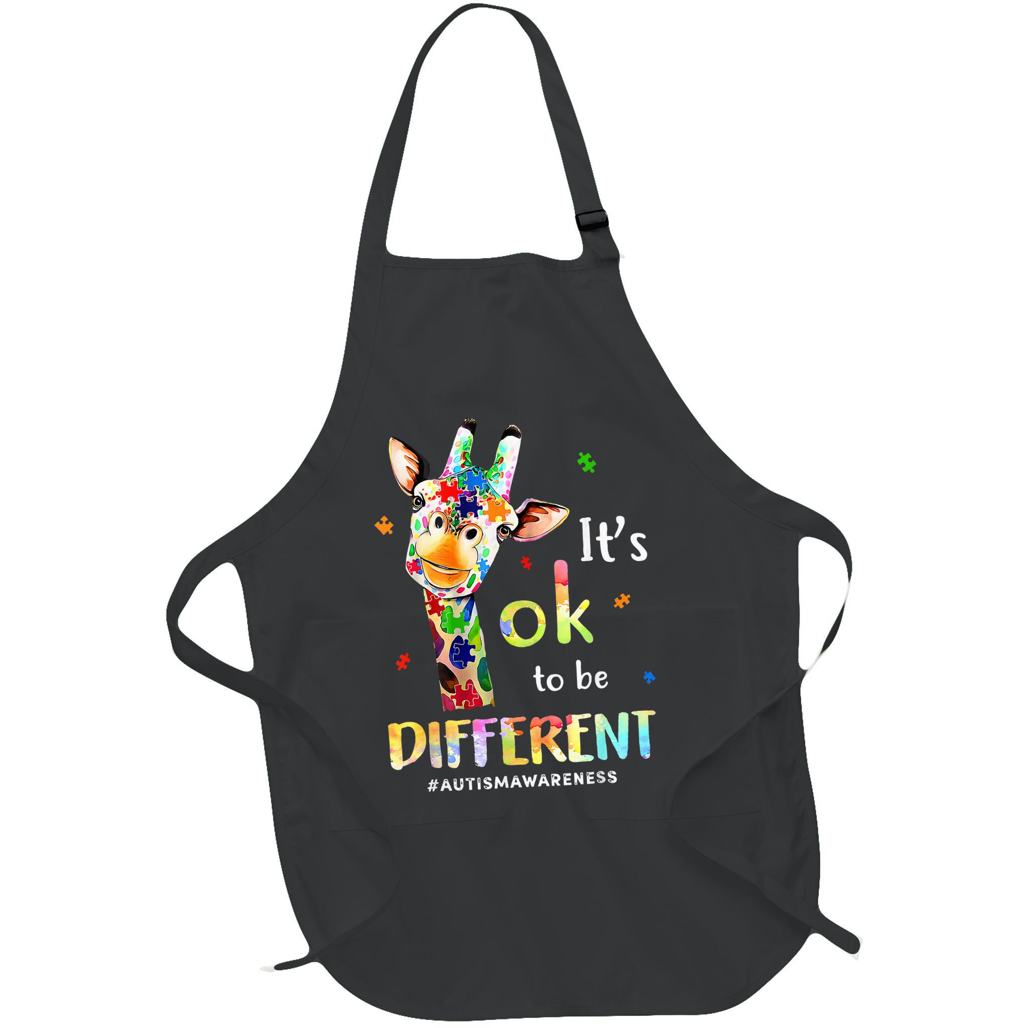 Autism Awareness Cute Giraffe Animal Its Ok To Be Different Apron