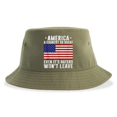 America A Country So Great Even Its Haters Wont Leave Sustainable Bucket Hat