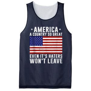 America A Country So Great Even Its Haters Wont Leave Mesh Reversible Basketball Jersey Tank