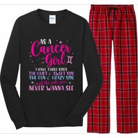 As A Cancer Girl I Have Three Sides Astrology Zodiac Sign Long Sleeve Pajama Set