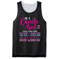 As A Cancer Girl I Have Three Sides Astrology Zodiac Sign Mesh Reversible Basketball Jersey Tank