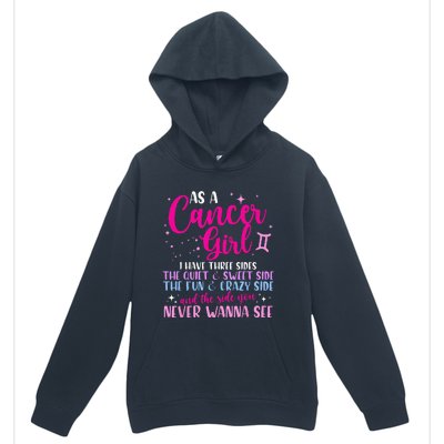 As A Cancer Girl I Have Three Sides Astrology Zodiac Sign Urban Pullover Hoodie