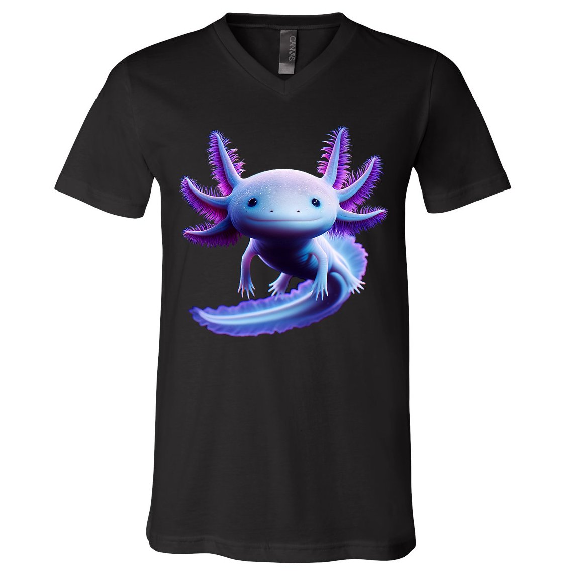 Axolotl Anime Cute Axolotl V-Neck T-Shirt