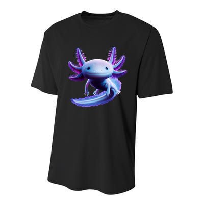 Axolotl Anime Cute Axolotl Youth Performance Sprint T-Shirt