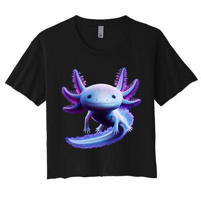 Axolotl Anime Cute Axolotl Women's Crop Top Tee