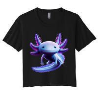 Axolotl Anime Cute Axolotl Women's Crop Top Tee