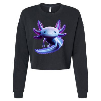 Axolotl Anime Cute Axolotl Cropped Pullover Crew