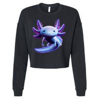 Axolotl Anime Cute Axolotl Cropped Pullover Crew