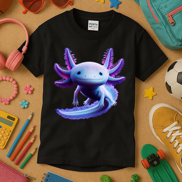 Axolotl Anime Cute Axolotl Kids T-Shirt