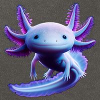Axolotl Anime Cute Axolotl Cotton Canvas Backpack
