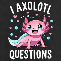 Axolotl Anime Cute Kawaii I Axolotl Questions 7 Panel Mesh Trucker Snapback Hat