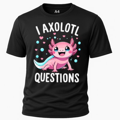 Axolotl Anime Cute Kawaii I Axolotl Questions Cooling Performance Crew T-Shirt