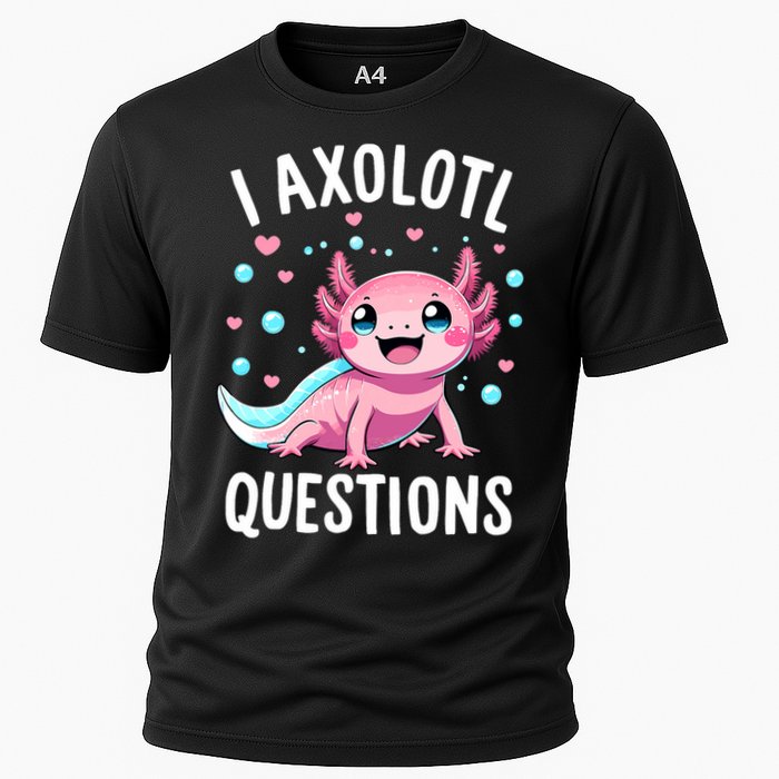 Axolotl Anime Cute Kawaii I Axolotl Questions Cooling Performance Crew T-Shirt