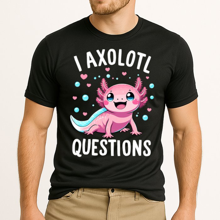 Axolotl Anime Cute Kawaii I Axolotl Questions Cooling Performance Crew T-Shirt