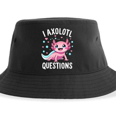 Axolotl Anime Cute Kawaii I Axolotl Questions Sustainable Bucket Hat