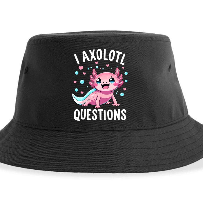 Axolotl Anime Cute Kawaii I Axolotl Questions Sustainable Bucket Hat