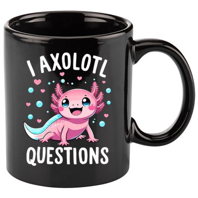 Axolotl Anime Cute Kawaii I Axolotl Questions 11oz C Handle Ceramic Mug