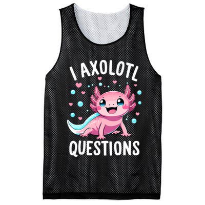 Axolotl Anime Cute Kawaii I Axolotl Questions Mesh Reversible Basketball Jersey Tank