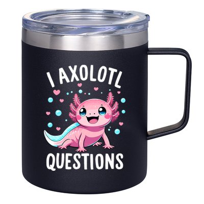Axolotl Anime Cute Kawaii I Axolotl Questions 12oz Stainless Steel Coffee Mug