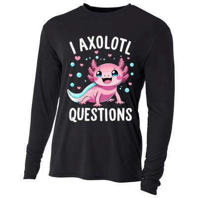 Axolotl Anime Cute Kawaii I Axolotl Questions Cooling Performance Long Sleeve Crew