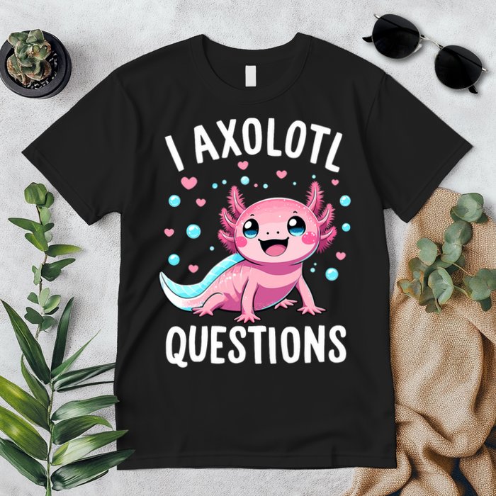 Axolotl Anime Cute Kawaii I Axolotl Questions Premium T-Shirt