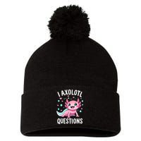 Axolotl Anime Cute Kawaii I Axolotl Questions Pom Pom 12in Knit Beanie