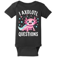 Axolotl Anime Cute Kawaii I Axolotl Questions Baby Bodysuit