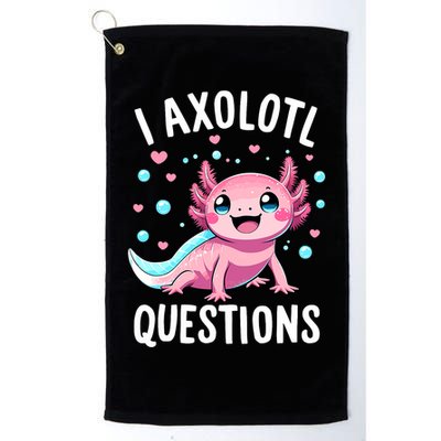 Axolotl Anime Cute Kawaii I Axolotl Questions Golf Towel