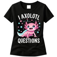 Axolotl Anime Cute Kawaii I Axolotl Questions Womens T-Shirt