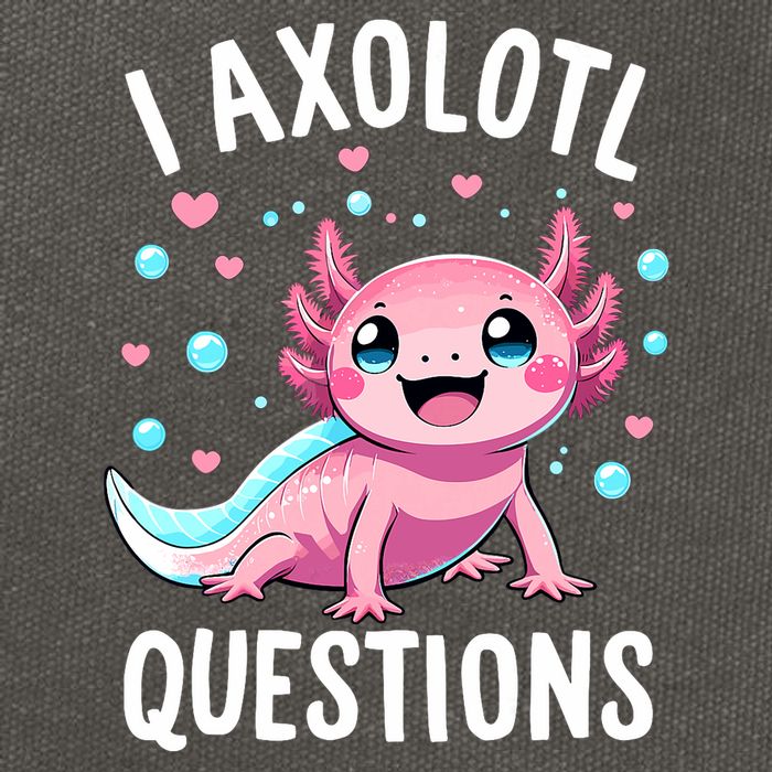 Axolotl Anime Cute Kawaii I Axolotl Questions Cotton Canvas Backpack