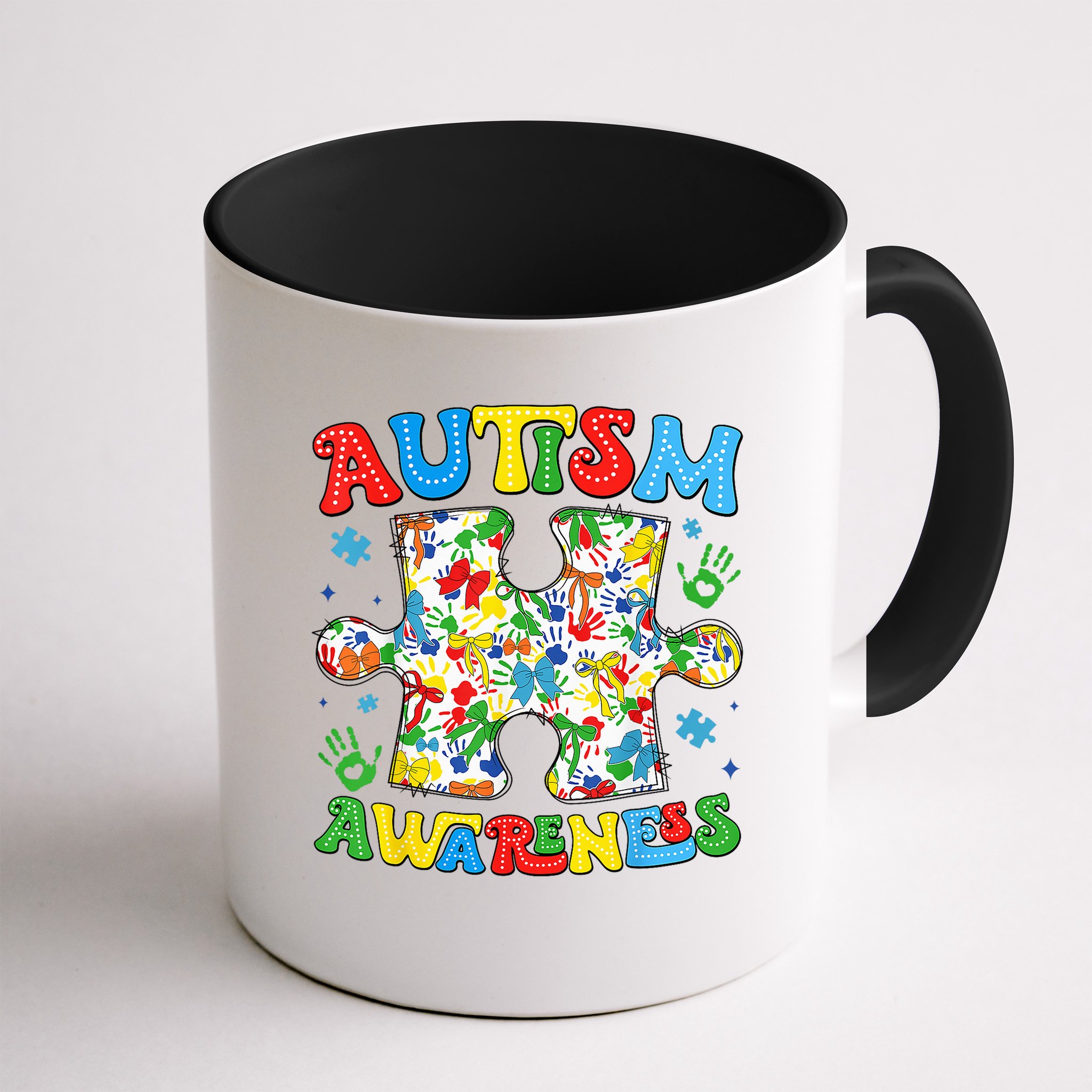 Autism Awareness Coquette Bow Autism Awareness Puzzle Piece Mug