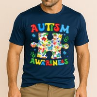 Autism Awareness Coquette Bow Autism Awareness Puzzle Piece Cooling Performance Crew T-Shirt