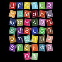 Armenian Alphabet Colored Armenian Letters Armenia Womens T-Shirt