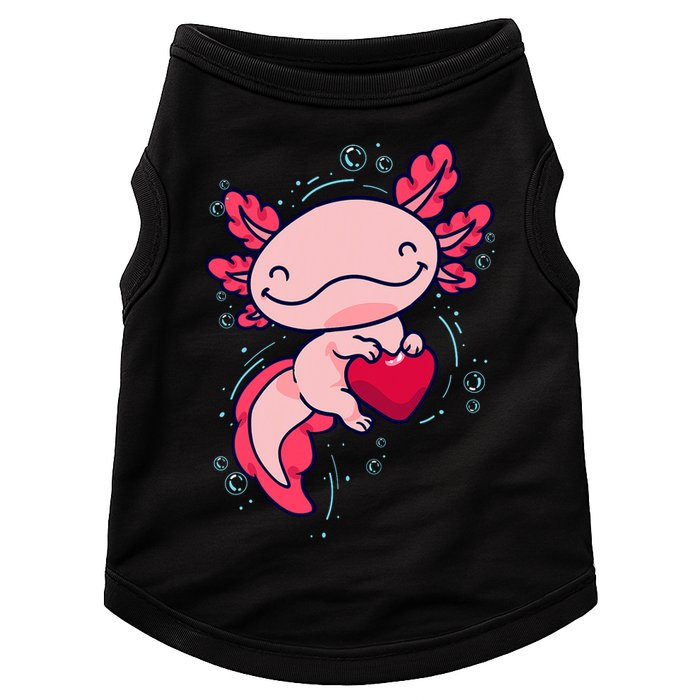 Axolotl Axolotl Cute Heart Doggie Tank
