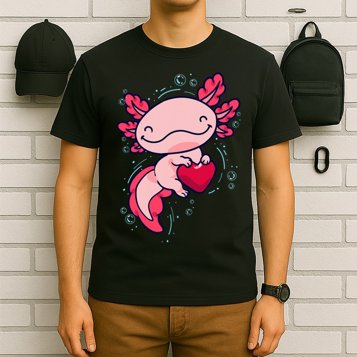Axolotl Axolotl Cute Heart T-Shirt