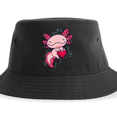 Axolotl Axolotl Cute Heart Sustainable Bucket Hat