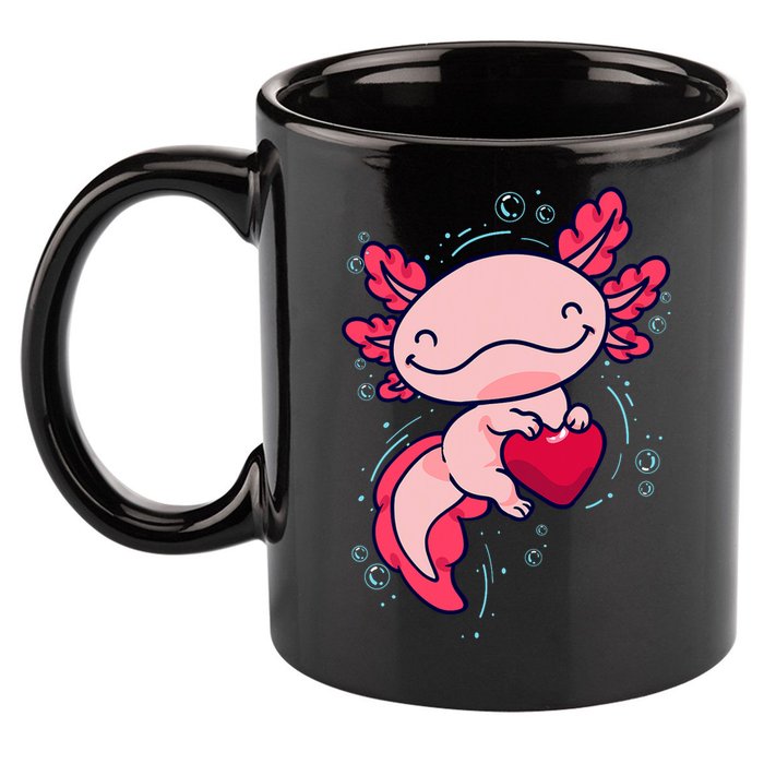 Axolotl Axolotl Cute Heart 11oz C Handle Ceramic Mug